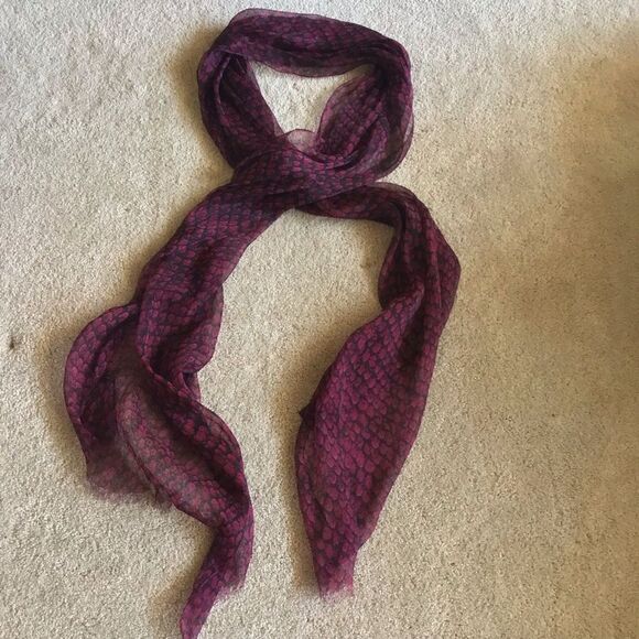 Coach Burgundy Sheer Scarf - Picture 2 of 5
